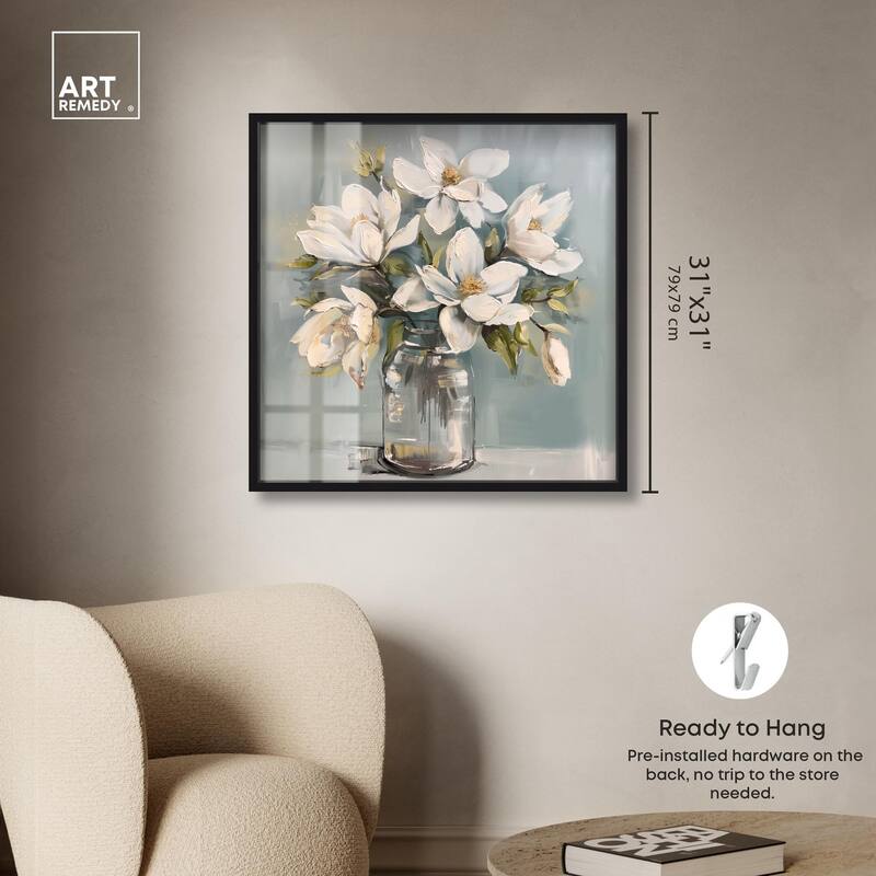 Prismatic Floral and Jar Shadowbox by Art Remedy