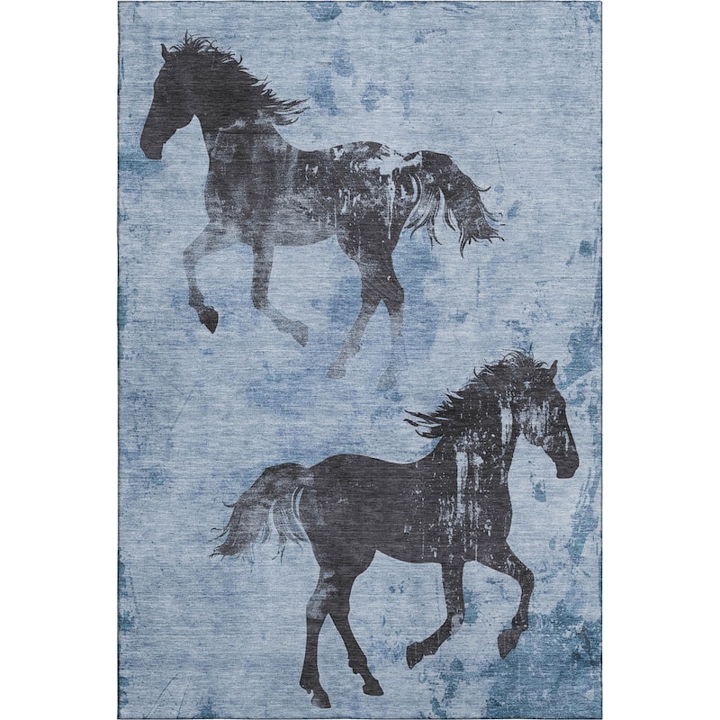 Premium Washable Super Two Horses Mayfield Rug
