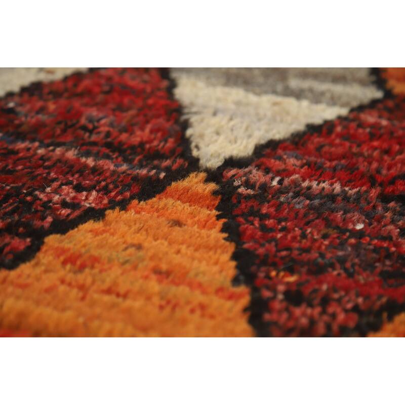 Tribal Trellis Moroccan Oriental Area Rug Handmade Wool Carpet - 6'9" x 9'8"