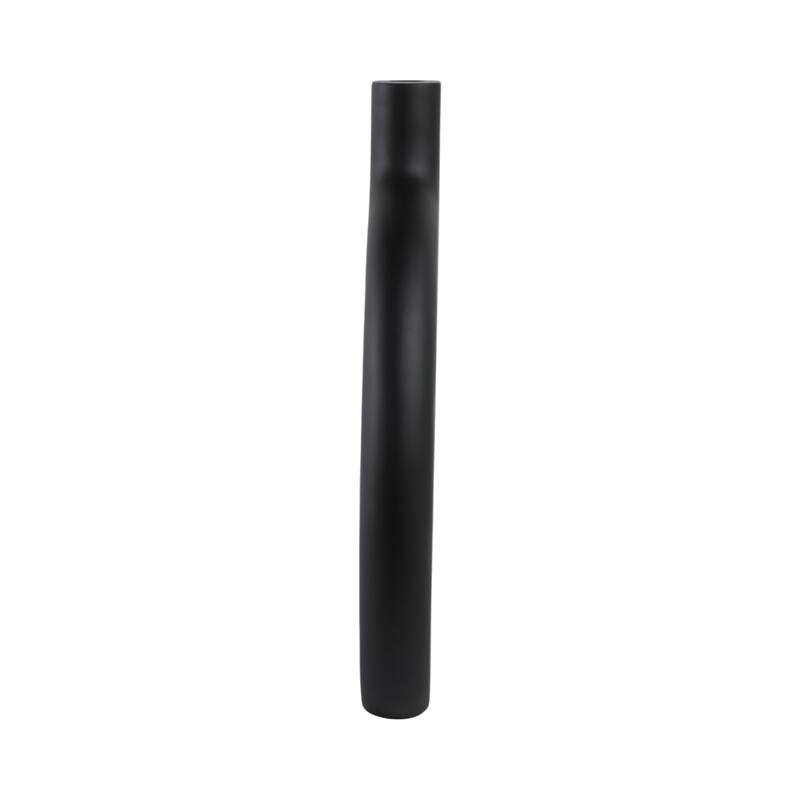 Mango Wood Modern Vase with Round Cutout Silhouette Minimalist Design