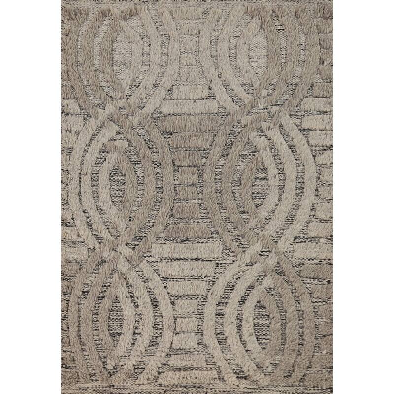Modern Moroccan Oriental Accent Rug Hand-Knotted Wool Carpet - 2'0"x 3'0"
