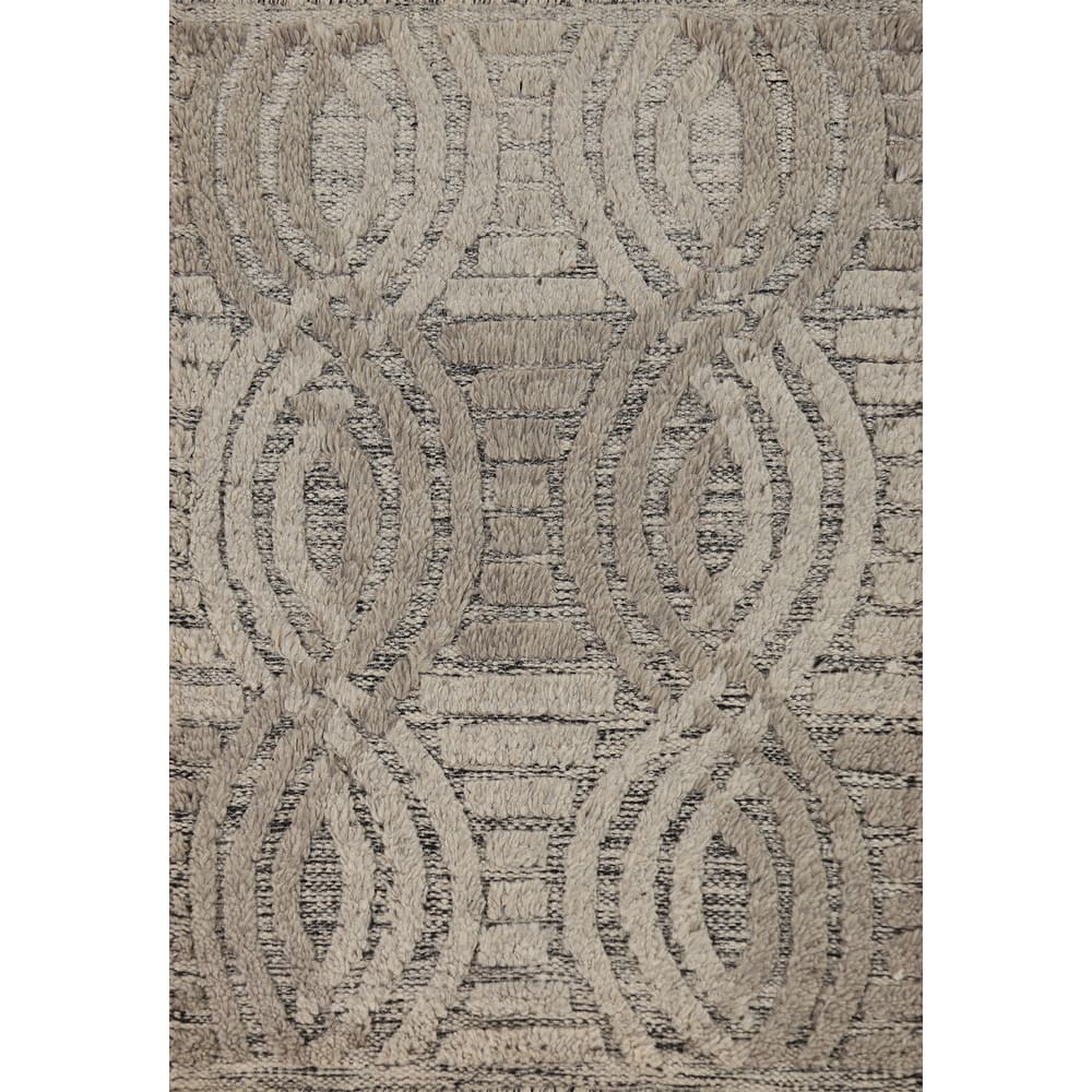 Modern Moroccan Oriental Accent Rug Hand-Knotted Wool Carpet - 2'0"x 3'0"