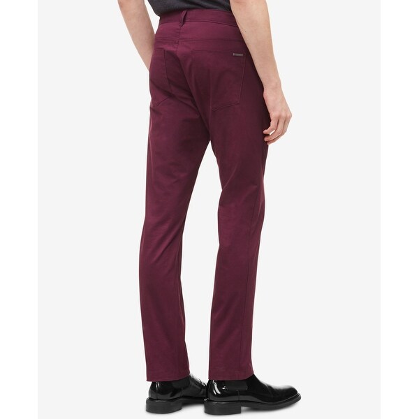 red slim fit chinos mens