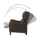 preview thumbnail 74 of 166, Brigida Multifunctional Modern Genuine Leather Nailhead Trim Recliner with Adjustable Footrest Set of 2 by HULALA HOME