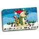 preview thumbnail 1 of 2, Christmas Cat 14x8 Gallery Wrapped Stretched Canvas 14 x 8 inch
