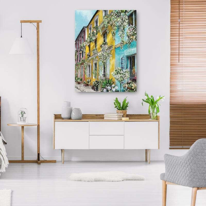Rue Des Fleurs By Studio Arts Canvas Art Print