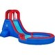 preview thumbnail 1 of 10, Sunny & Fun Single Ring Inflatable Water Slide Park & Blow up Pool with Air Pump Blue