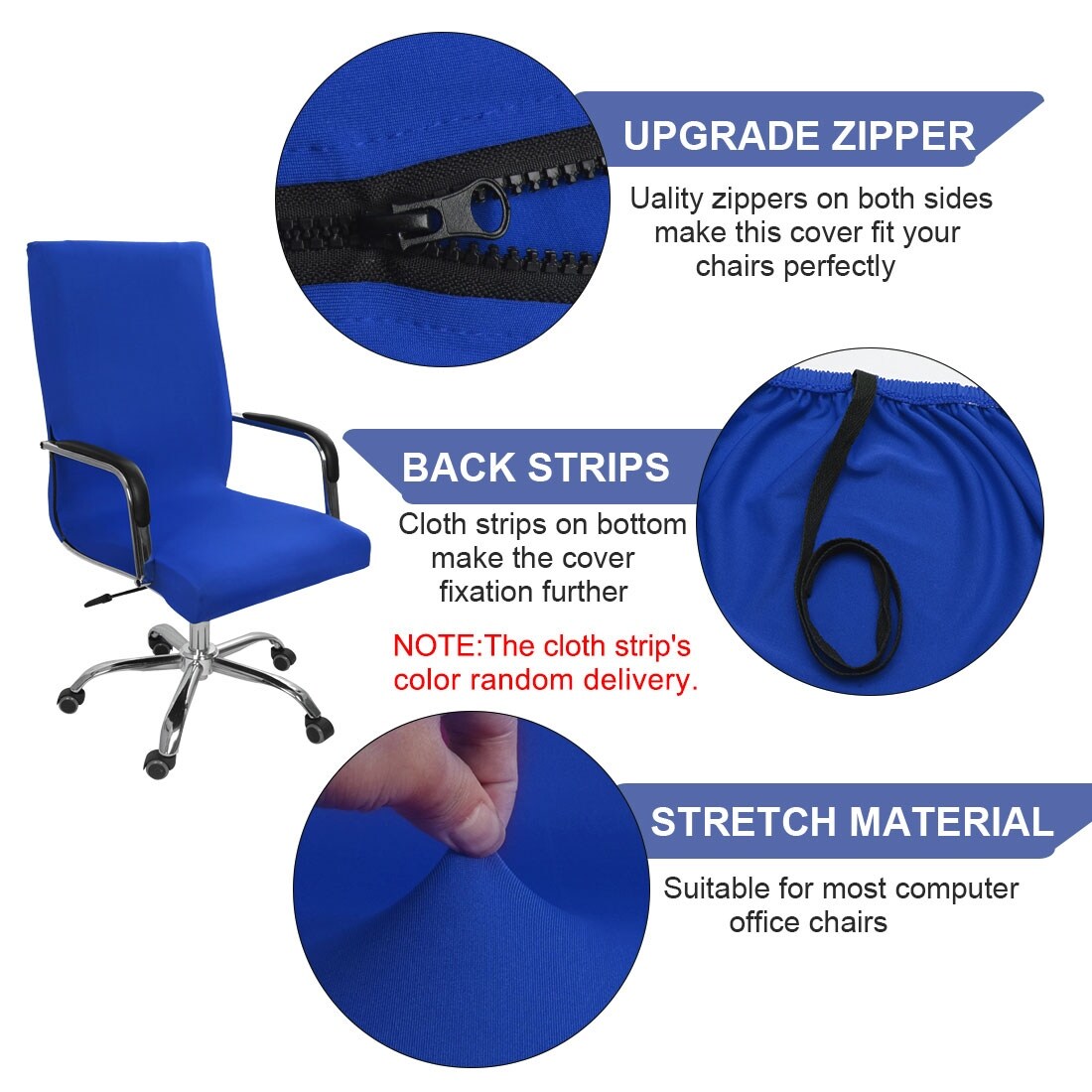 Swivel Computer Chair Cover Stretch Office Armchair Slipcovers