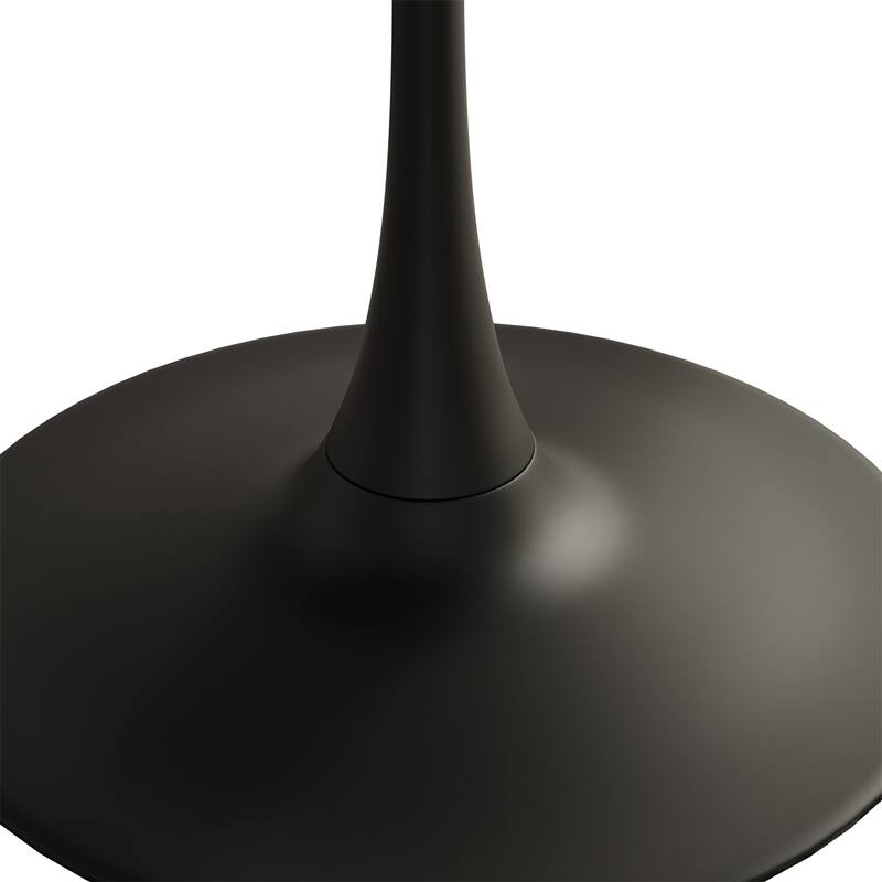47.24" Round Dining Table with Solid Wood Grain Table Top, Metal Base