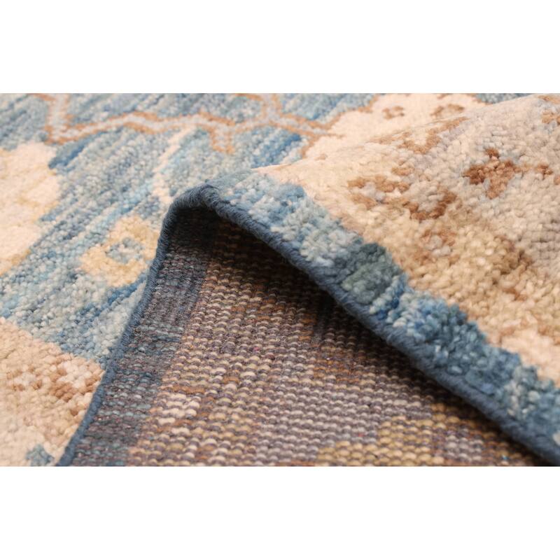 ECARPETGALLERY Hand-knotted Jules Serapi Dark Blue Wool Rug - 7'10 x 9'10