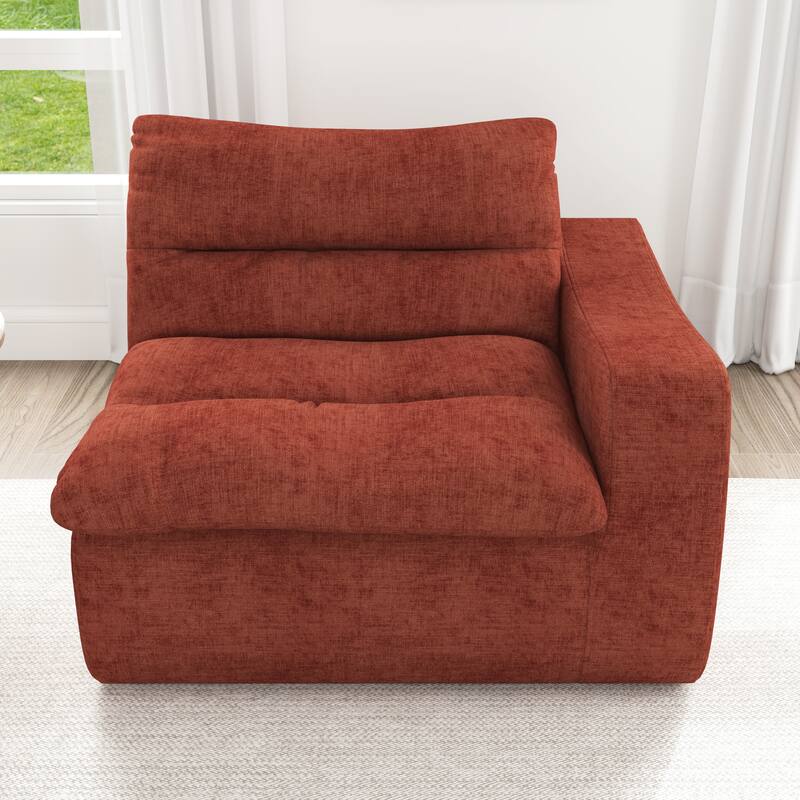 Lazy floor sofa, modern floor lounge chair with right arm, comfortable beanbag sofa, suitable for living room bedroom office