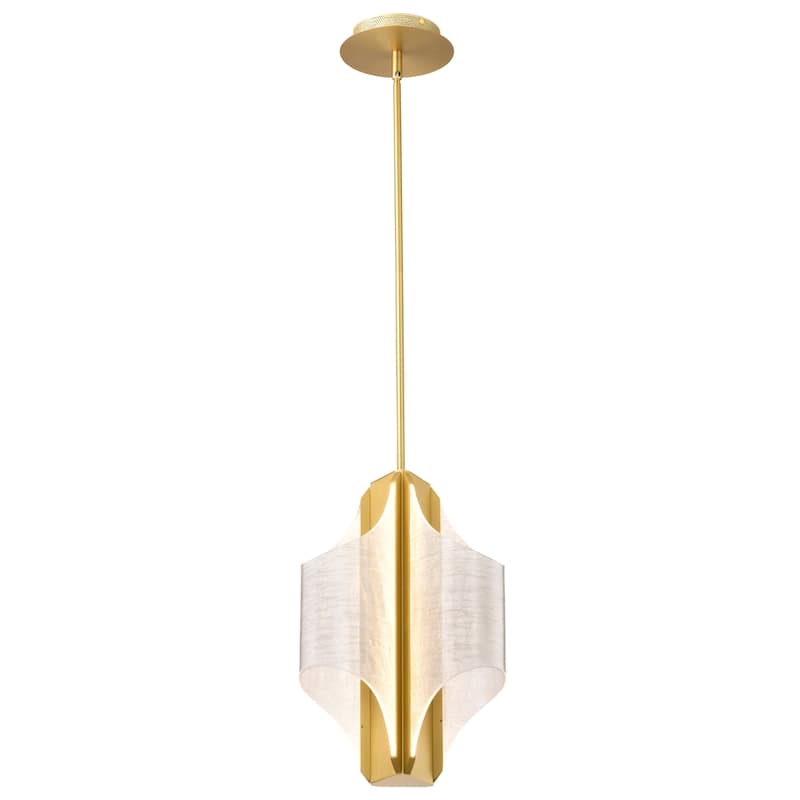 Idris LED 3 Light Pendant Vintage Brass Finish Light Guide Panels - Vintage Brass