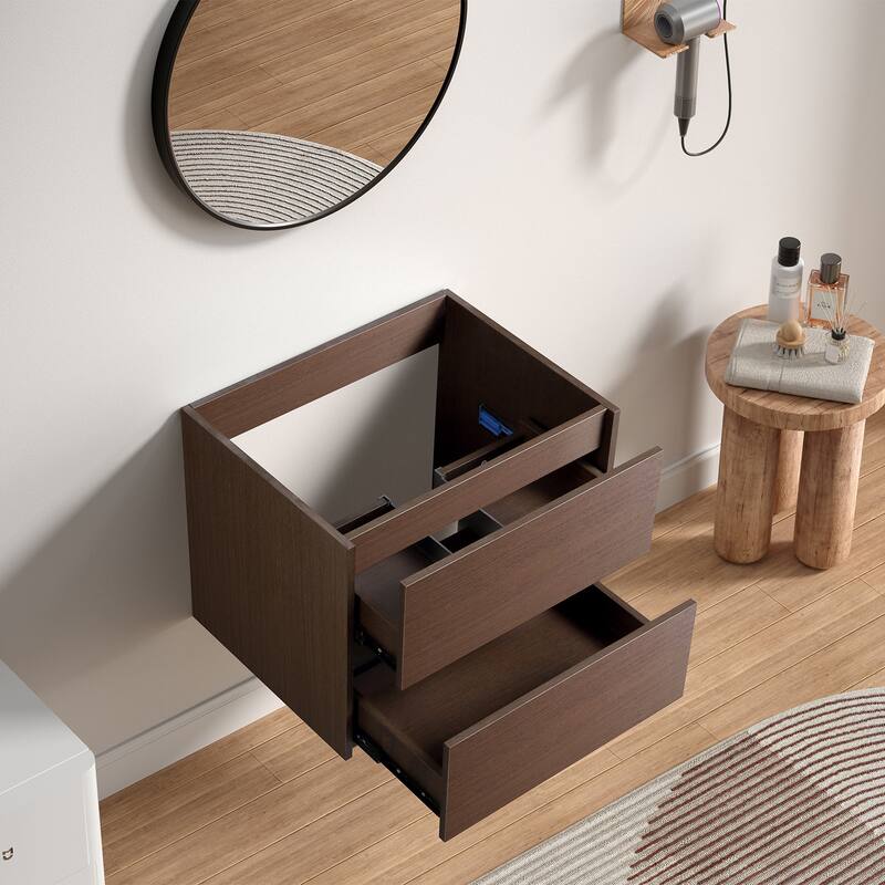 Wall Mounted Floating Single Bathroom Vanity, Without Sink