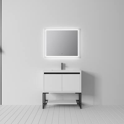 36 inch Single Sink Bathroom Vanity Set with Sink - 2-Color