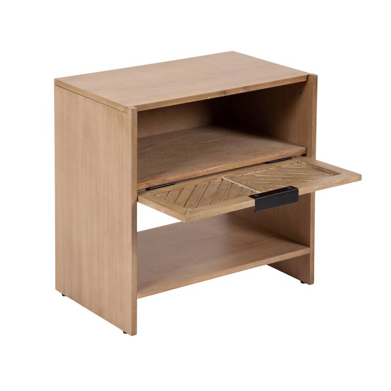 Kate and Laurel Mezzeta Wood Side Table