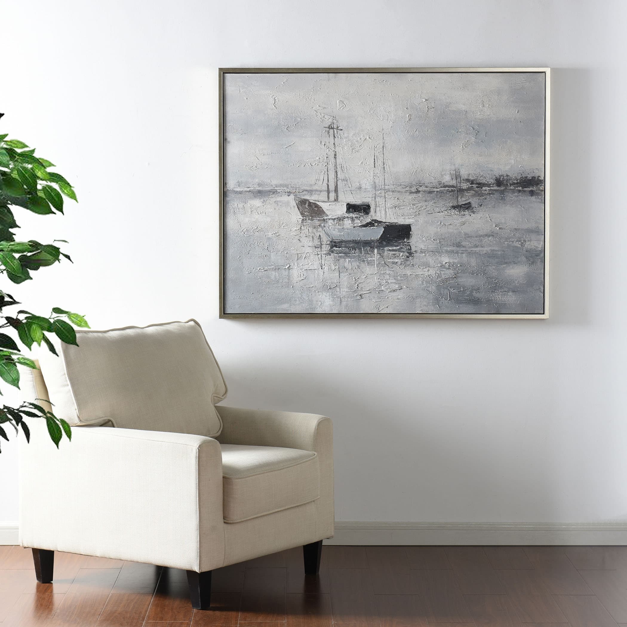 StyleCraft Sea Camping - Hand Painted Stretched & Framed Canvas Wall Art