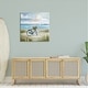 preview thumbnail 10 of 8, Stupell Charming Blue Bicycle Floral Bouquet Distant Beach Sailboats Canvas Wall Art