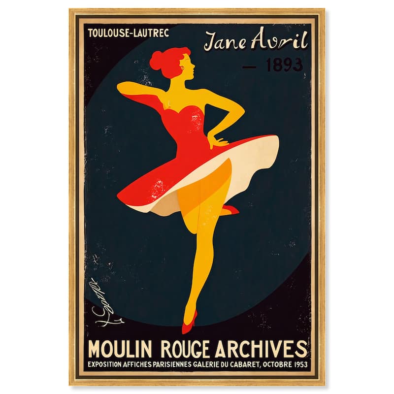 Moulin Rouge Canvas by Art Remedy - Gold - 10" x 15"