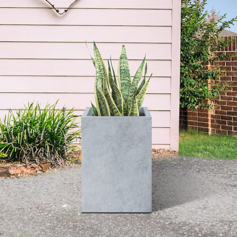 Durx-litecrete Lightweight Concrete Tall Planter - 13'x13'x18.5'