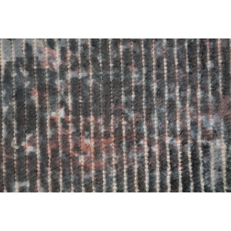 Hand Knotted Oriental Viscose Silk Carpet Modern Abstract Oranges & Rust Abstract Area Rug - 7' 10'' X 5' 6''