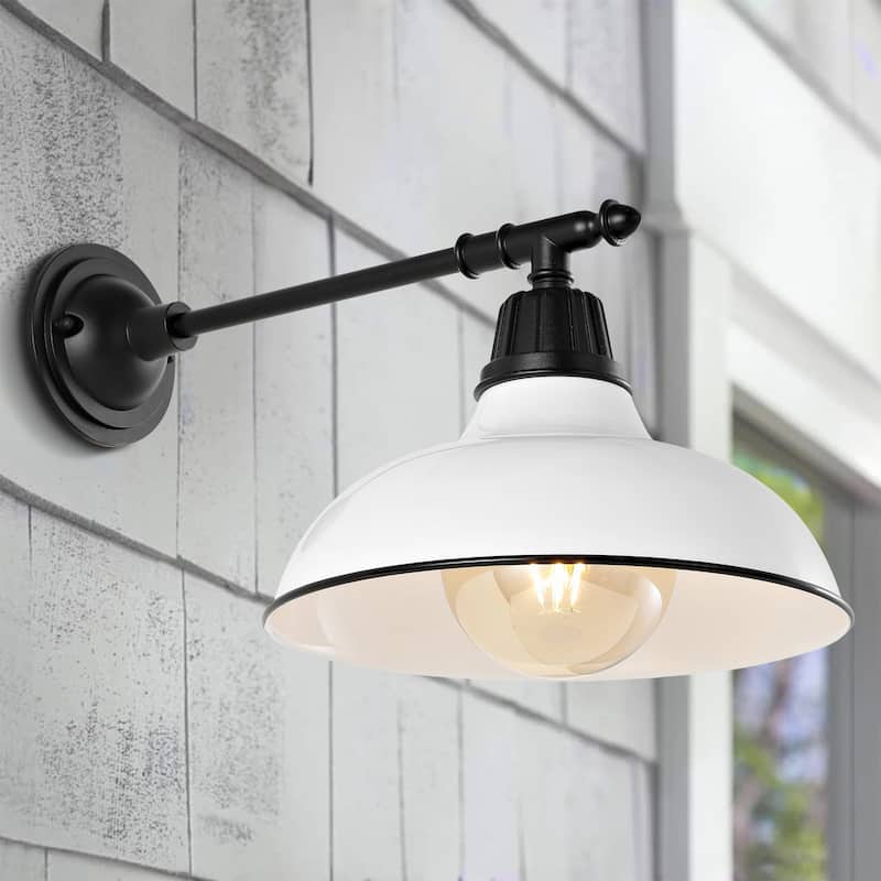 12.25" Indoor/Outdoor LED Arm Sconce, By JONATHAN Y - 12.25