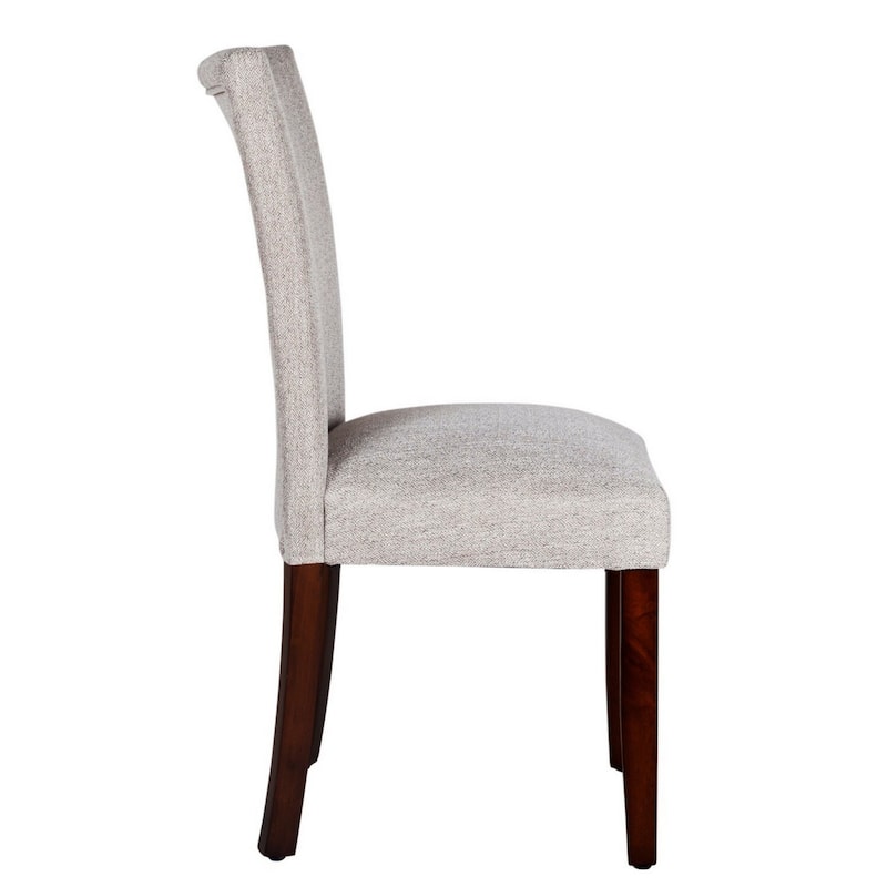 Brown/Gray Fabric Upholstered Wood Frame Dining Chair, Sturdy Dining Chair for Dining Rooms - 22.75