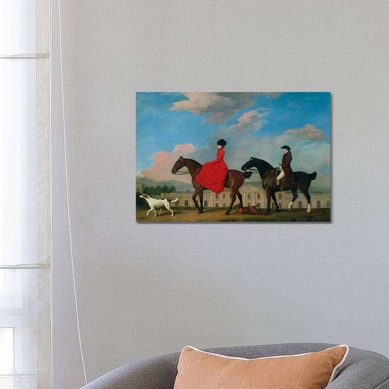 iCanvas "John And Sophia Musters Riding At Colwick Hall, 1777" by George Stubbs Canvas Print - 18x26x1.5