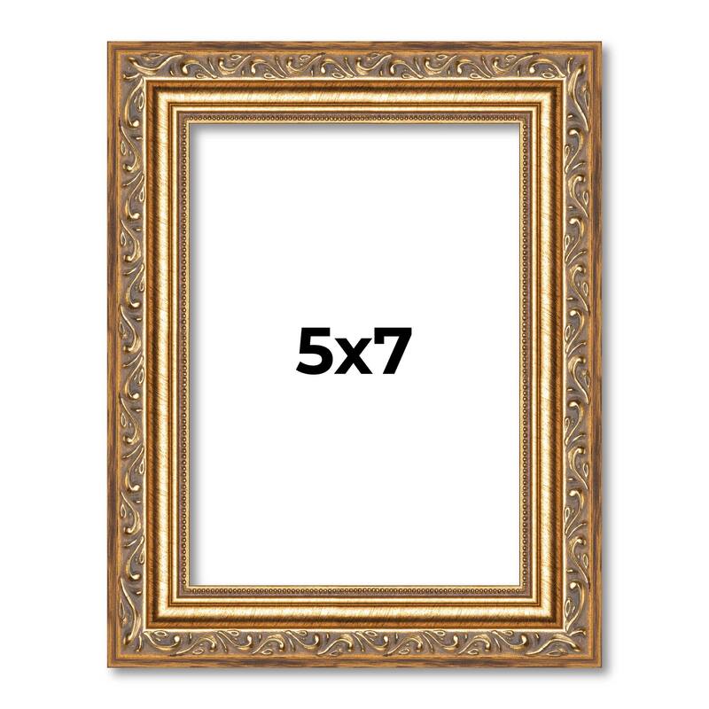 5x7 Frame Red Solid Wood Picture Frame Width 1.75 Inches | Interior Frame Depth 1 13/16 Inches