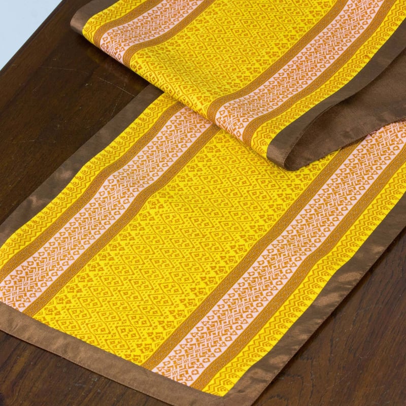 Novica Handmade Honey Dew Cotton Table Runner