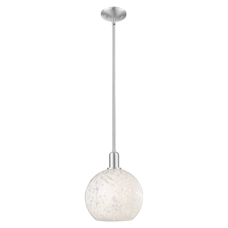 Innovations Lighting Endless Possibilities Arcadia - White Mouchette - 1 Light 10" Stem Hung Mini Pendant