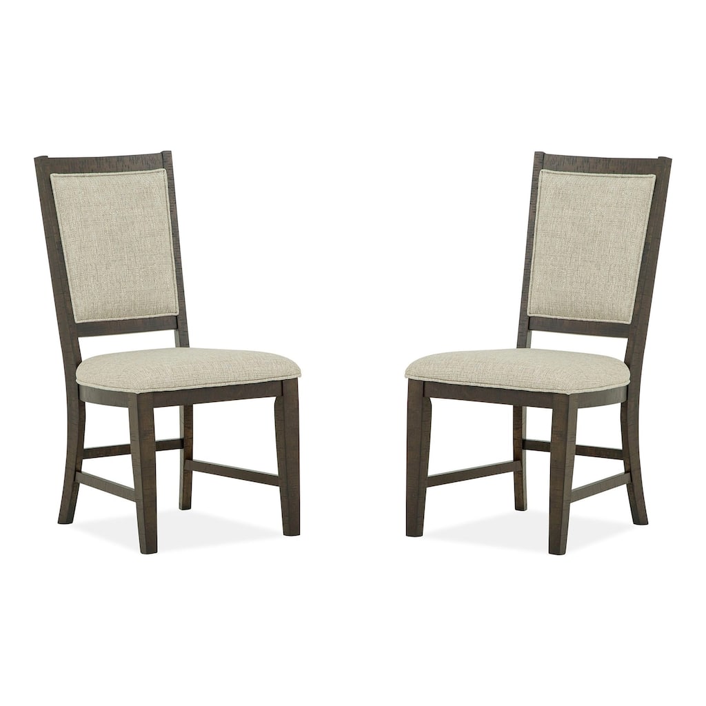 Magnussen Home Westley Falls Graphite Step Upholstered Side Chair Two Pack - 19.75''W x 24''D x 39.75''H