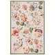preview thumbnail 60 of 156, SAFAVIEH Handmade Chelsea Nataly French Country Floral Wool Rug 5'3" x 8'3" - Sage - Rectangle