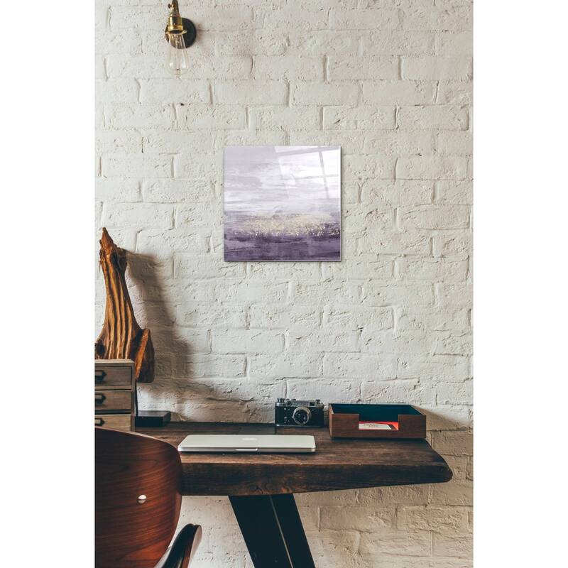 Epic Art 'Amethyst Glitter II' by Jennifer Goldberger Acrylic Glass Wall Art
