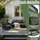 preview thumbnail 57 of 81, Rope Woven Patio Conversation Set with Swivel Chair & Settee Cushions