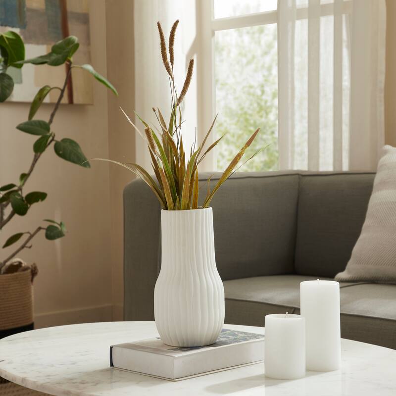 Renwil Criley Indoor Ceramic Stoneware Vase, Matte Off-White