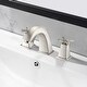 preview thumbnail 3 of 21, YASINU Cross Handles Widespread 8 Inch Bathroom Faucet With Pop-up Drain