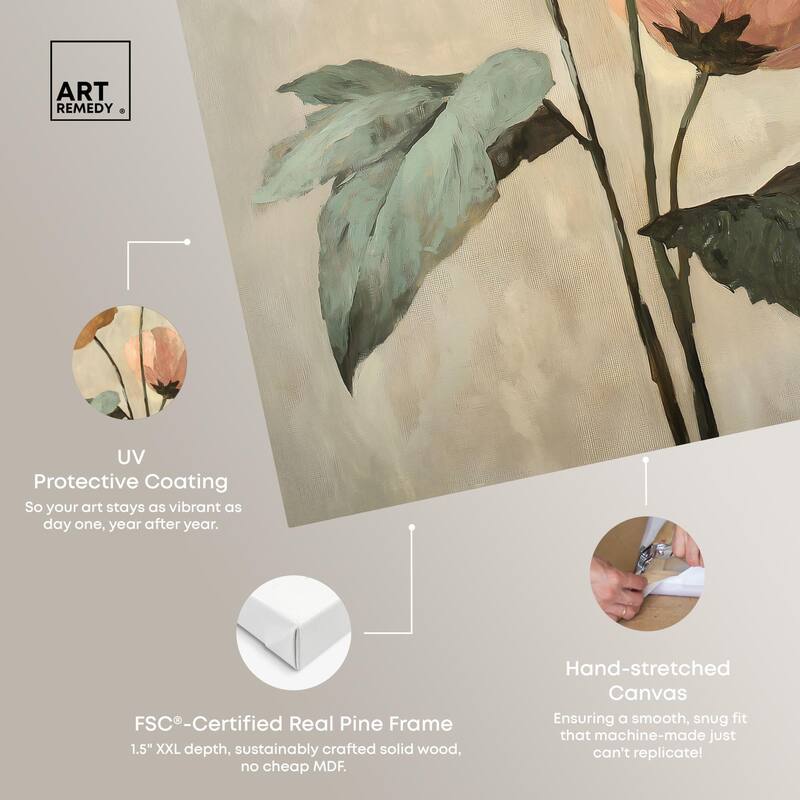Blush and Ochre II Canvas by Art Remedy, Gallery Wrapped