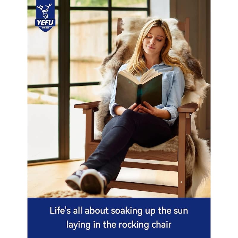 WINSOON All Weather Outdoor Rocking Chair