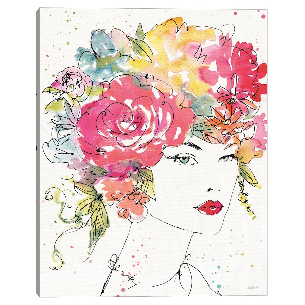 Floral Figures I by Anne Tavoletti Canvas Art Print