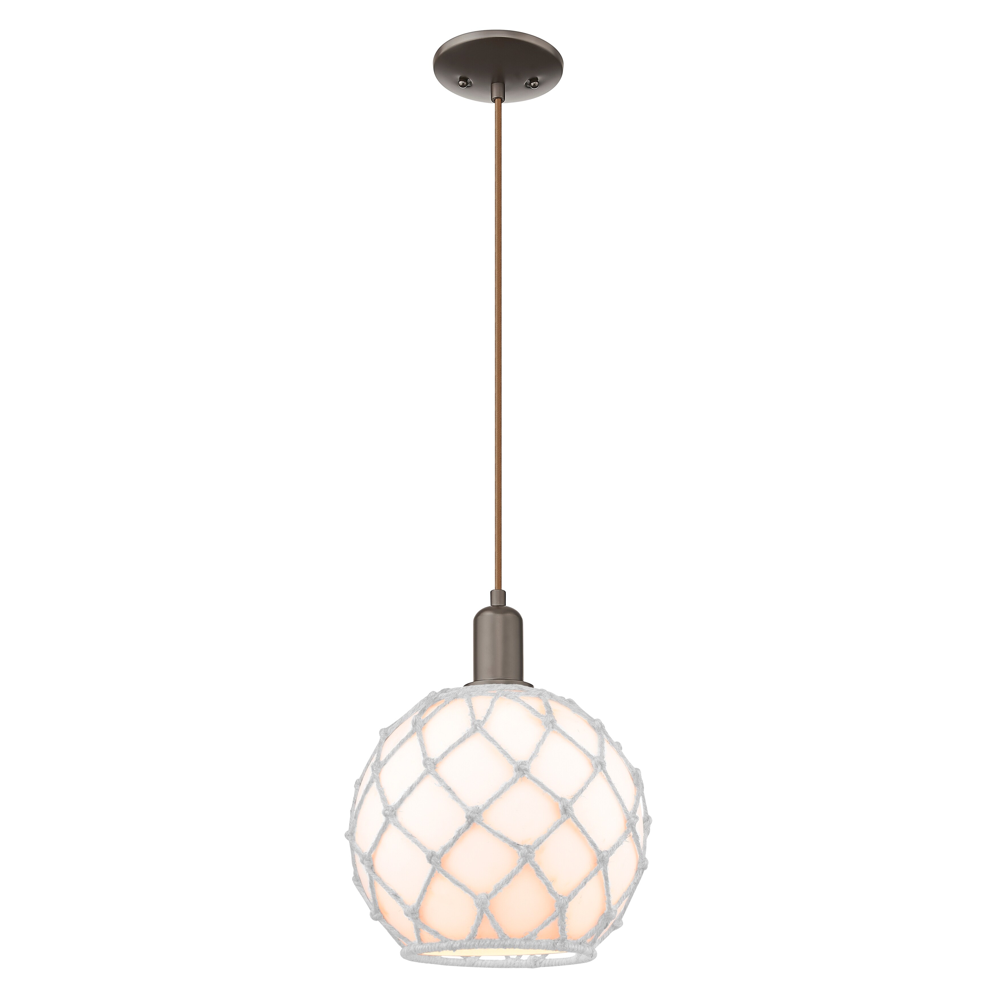 Innovations Lighting Endless Possibilities Arcadia - Farmhouse Rope - 1 Light 10" Cord Hung Mini Pendant