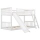 preview thumbnail 7 of 10, Twin over Twin Bunk Bed with Convertible Slide and Reversible Ladder, Low Bunk Design