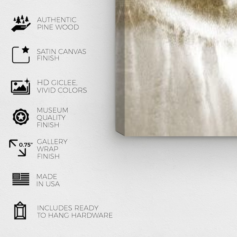 Wynwood Studio Canvas Abstract Imanbek Gold and Metallic Gold Modern & Contemporary Wall Art Canvas Print