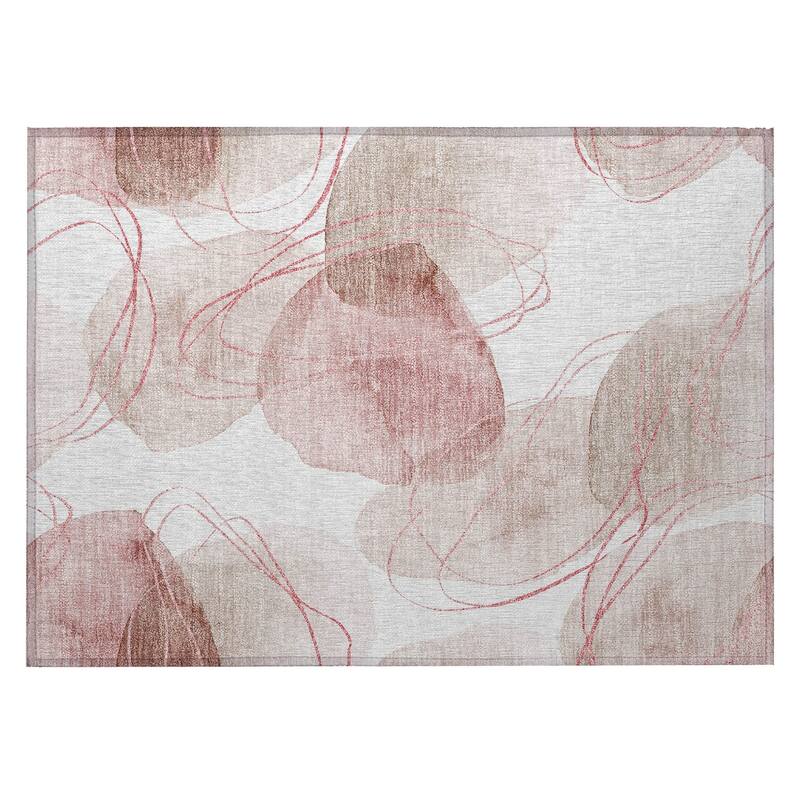 Alvaz Modern Art-Inspired Weather Resistant Trendy Modern Outdoor Rug