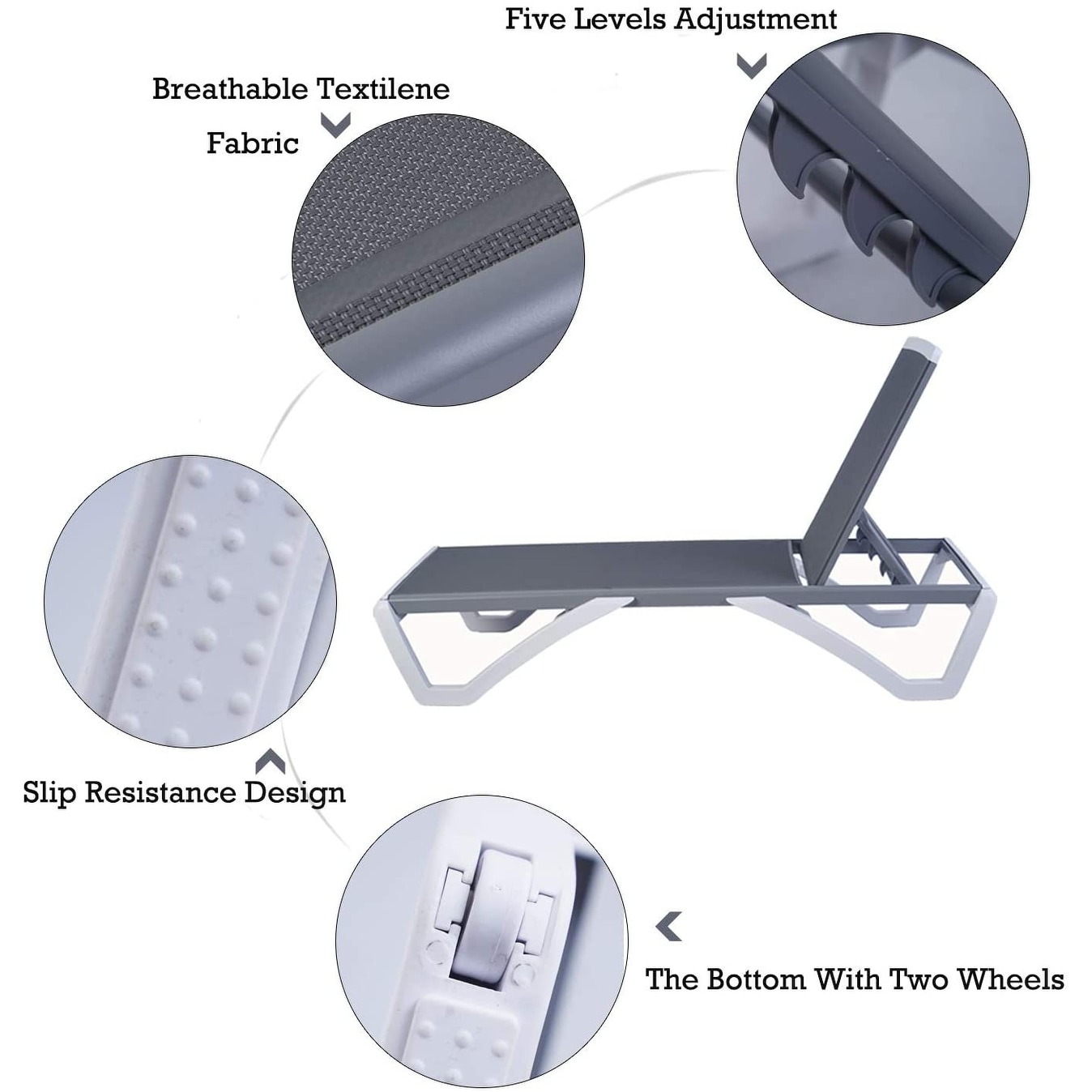 Kozyard Alan Full Flat Aluminum Table with Polypropylene Resin Legs-image