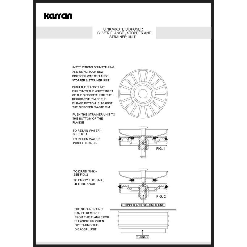 Karran Kitchen Sink Decorative Disposal Flange in Stainless Steel