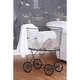 preview thumbnail 2 of 11, Metal Rolling Laundry Cart with Rack