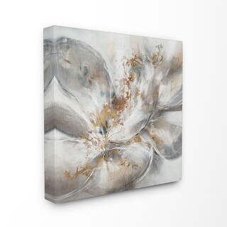 Shop Stupell Industries Abstract Flower Bloom Grey Gold Painting
