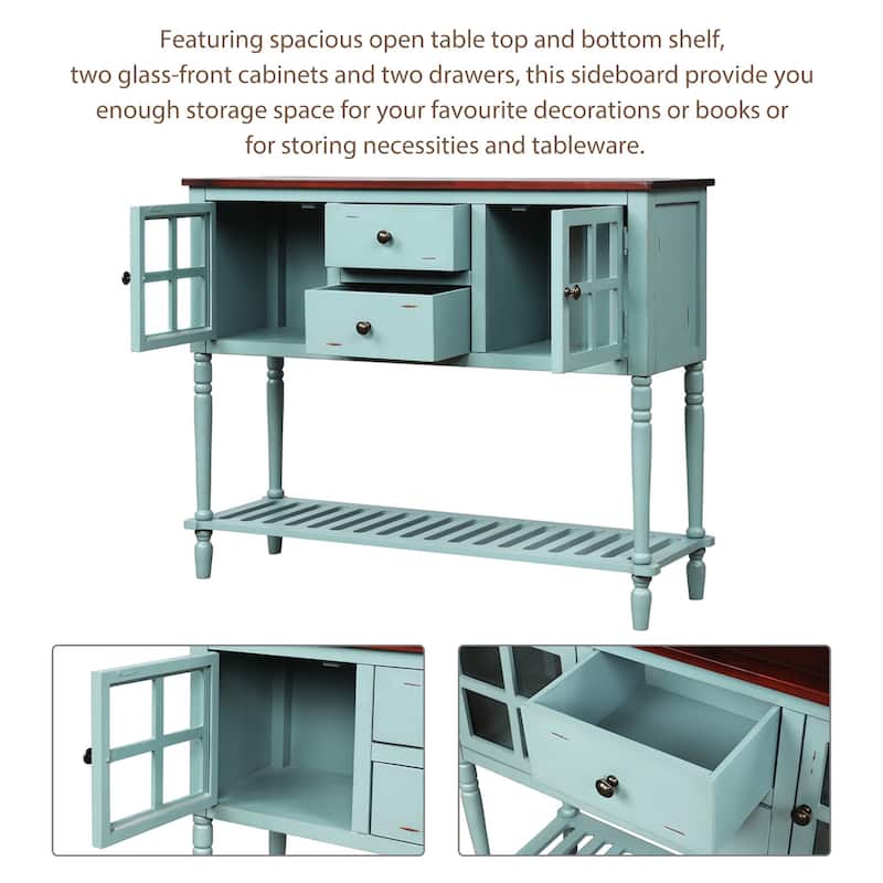 Sideboard Console Table with Bottom Shelf