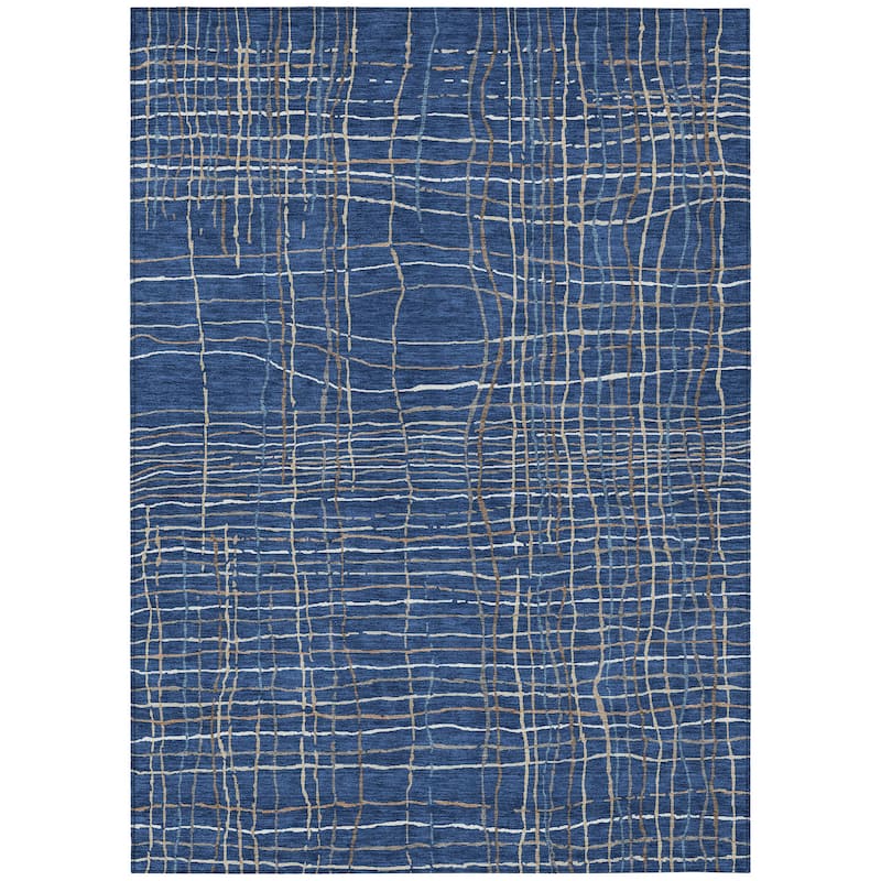 Machine Washable Indoor/ Outdoor Modern Century Chantille Rug
