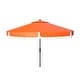 preview thumbnail 13 of 34, SAFAVIEH Milan 9ft Round Outdoor Patio Umbrella with Fringe Trim - UV Resistant, Crank Lift & Button Tilt Orange